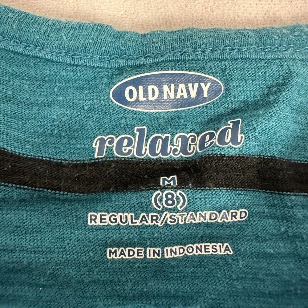 Old Navy Relaxed Fit Women's Striped Long Sleeve Top Size M